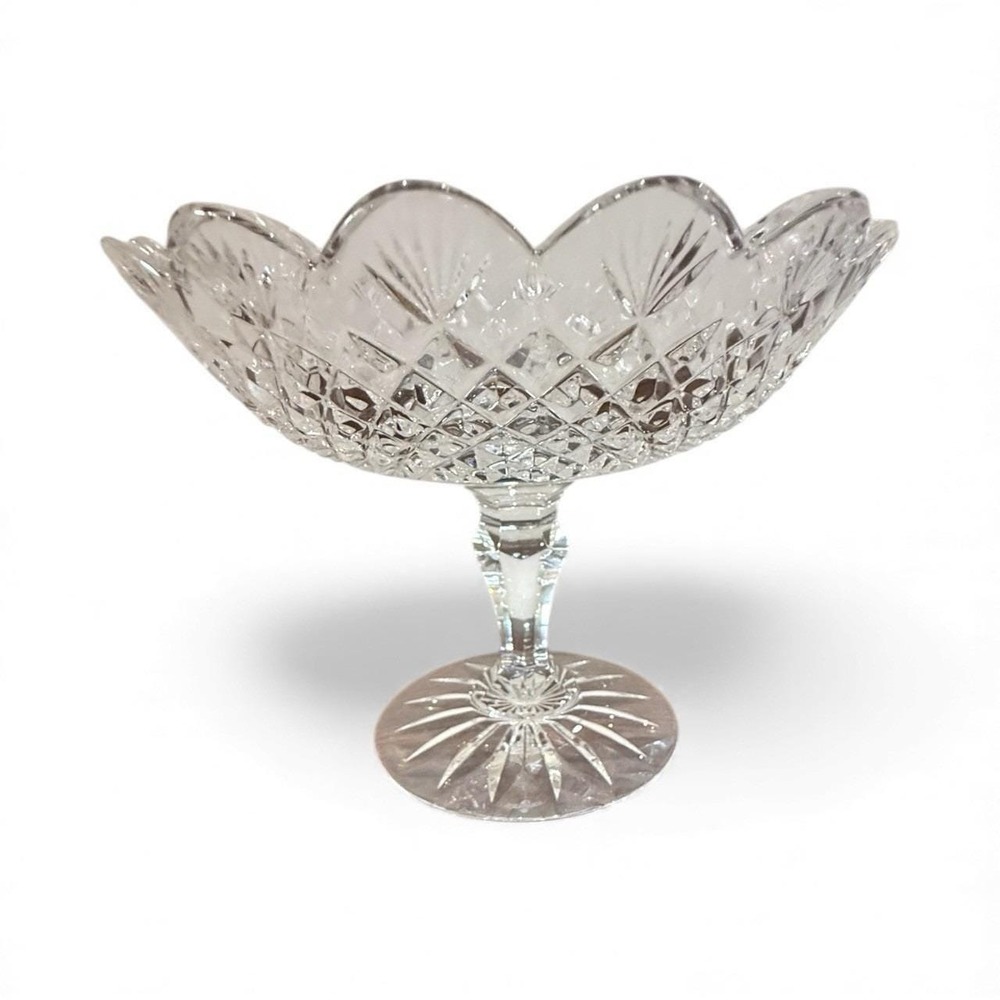 Waterford Crystal Compote Pedestal Bowl  Emily 7" Compote